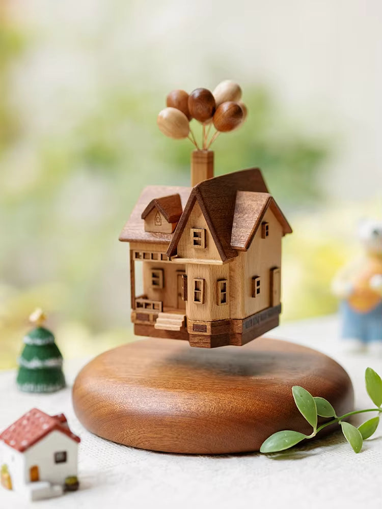 Solid Wood Flying House Magnetic