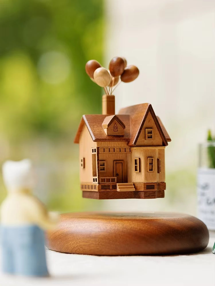 Solid Wood Flying House Magnetic