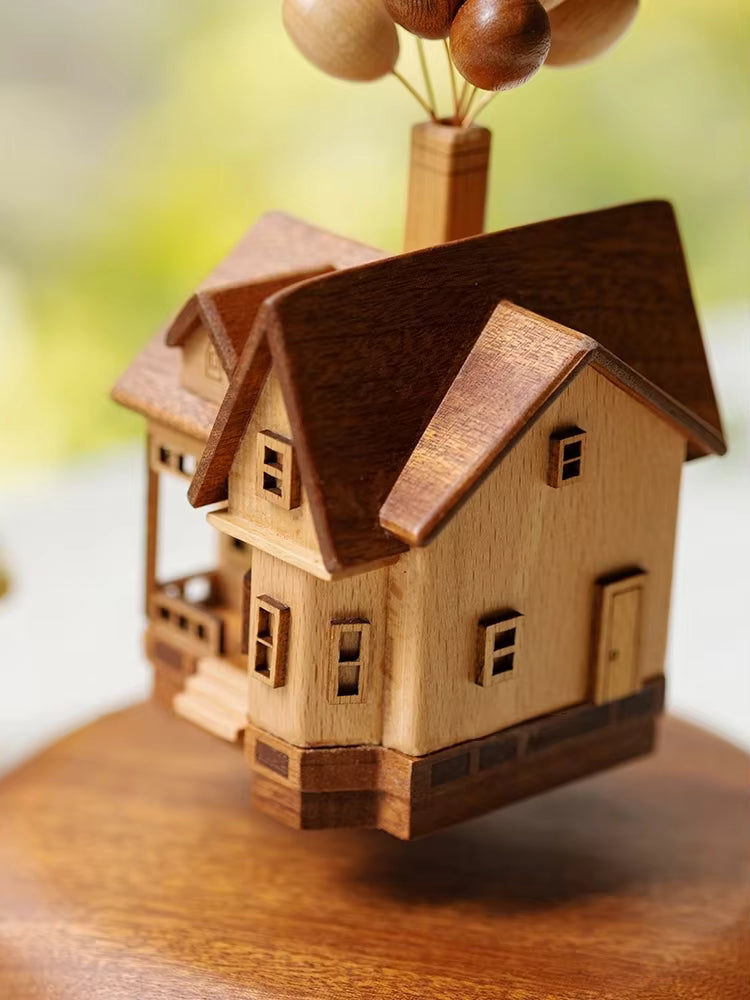 Solid Wood Flying House Magnetic
