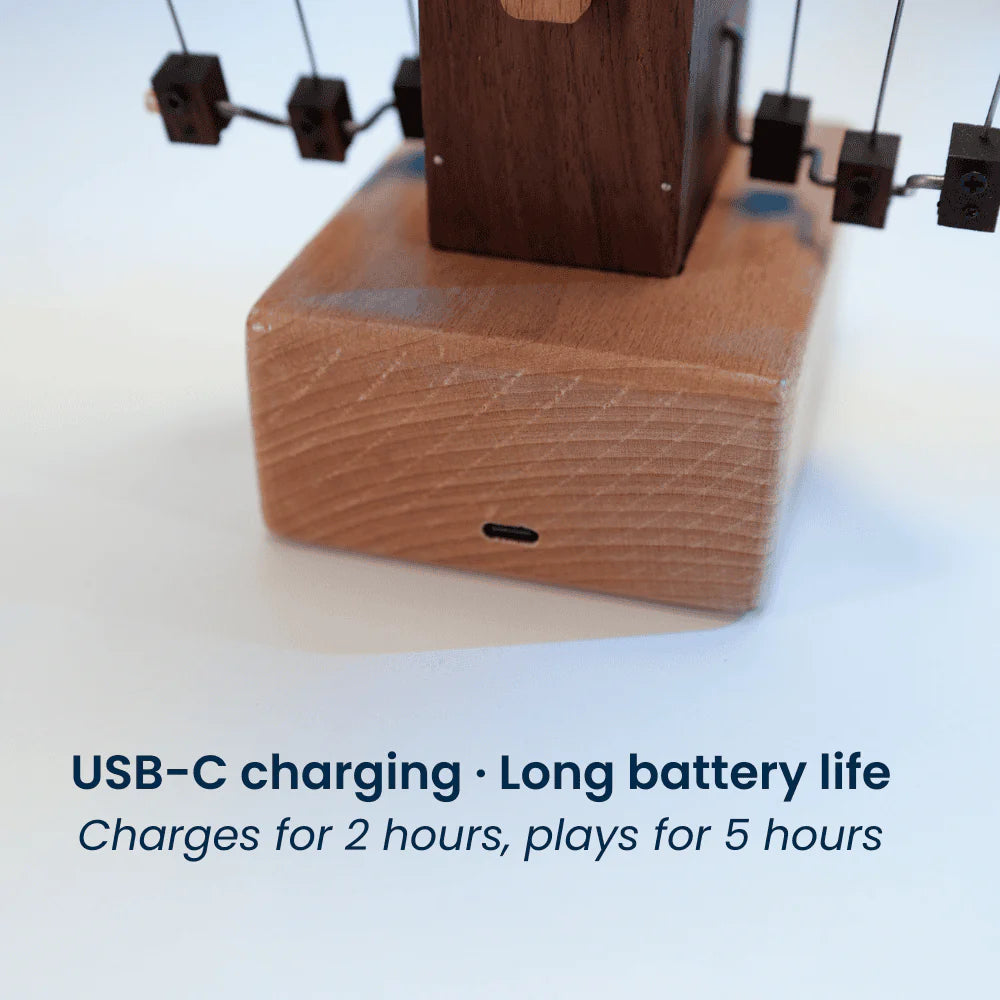 Handcrafted Wooden Manta Ray Automaton